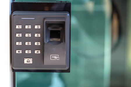 finger scan security door key lock.
