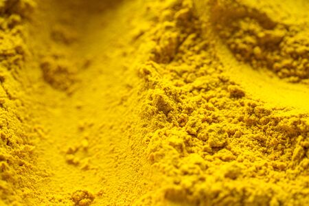 Turmeric Powder in Yellow color for Herb medicine.の写真素材
