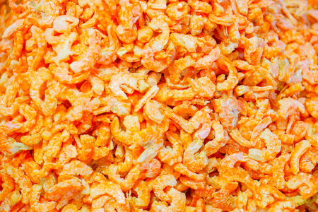 Dry Shrimp Cover for Background , Popular Thai food ingredient like Papaya Salad in Thailand.の写真素材
