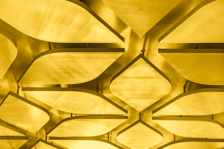 Golden flower pattern roof decorate background luxury hotel lobby.の写真素材