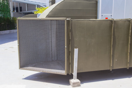 supermarket large air ventilation system, restaurant air ventilation system, air duct, kitchen air...