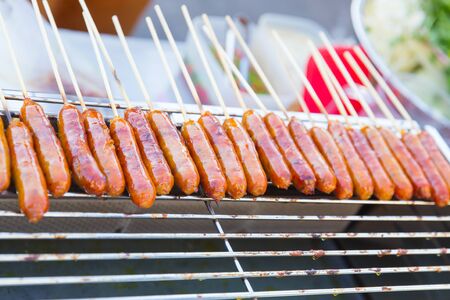Sausage BBQ grill.の写真素材