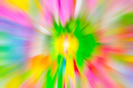 zoom blur colorful background, vivid colors motion blur for background design.の写真素材