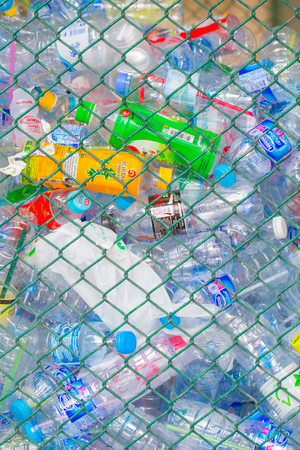 BANGKOK, November 2,2016: Plastic drink bottle to keep for recycle process in Thailand.のeditorial素材