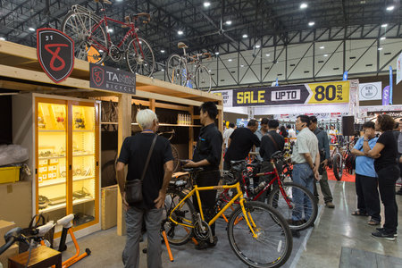 BANGKOK,THAILAND,4 May 2017:International Bangkok Bike 9th 2017. Largest Cycling Bike Expo in Thailand,Trend of Cycling Popular and Bike for Dad Asia is new large target of cycling market consumer.のeditorial素材