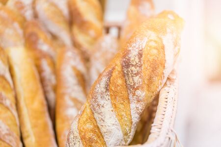 fresh bake bread in the bakery look tasty good dairy food.の写真素材