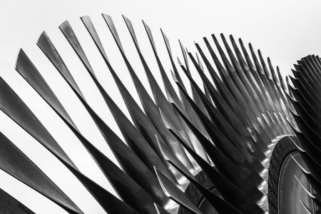 turbine blades closeupの写真素材