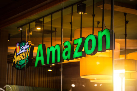 Cafe Amazon coffee and beverage shop at PTT Oil station most popular Thai franchise coffee house in...