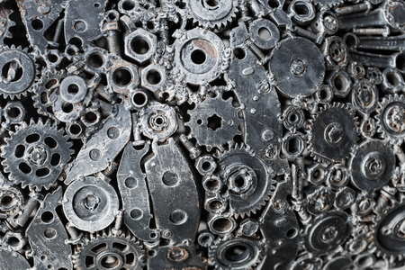 steel metal gear engineering backgroundの写真素材