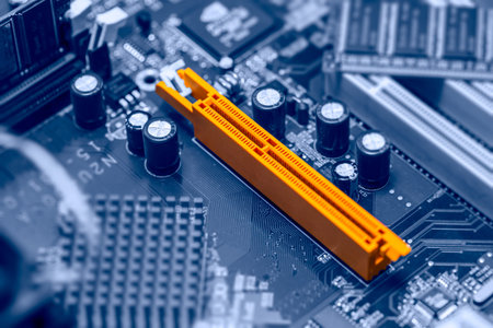 AGP slot computer socket for accelerated graphics card