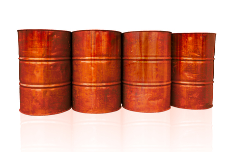 Rust dirty chemical steel tank isolatedの写真素材