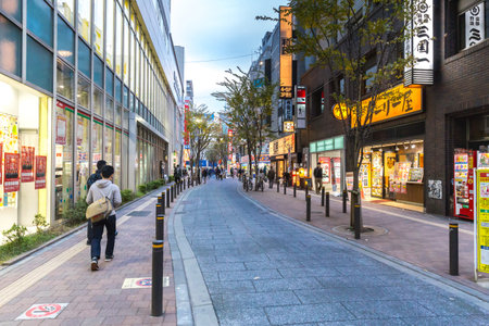 Shinjuku street main shopping attractions million people a year shopaholic tourist around the world...