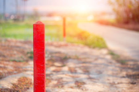 business mile stone concept at roadside road way to next targetの写真素材