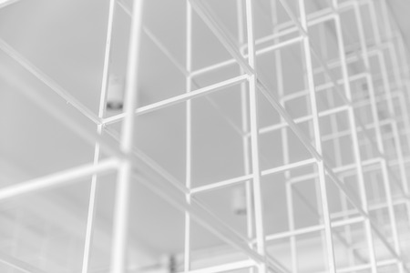 white frame structure abstract pattern for background.の写真素材