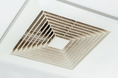 dirty dusty air ventilation air duct in toilet.