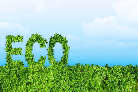 Green Eco Earth Day concept art with space for backgroundの写真素材