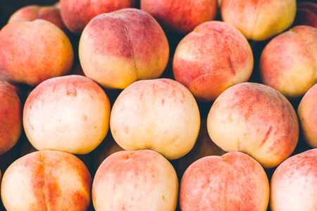 Peach or Prunus persica good lucky fruit in Chinaの写真素材