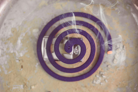 Mosquito repellent incense twist roll fire burn smoke