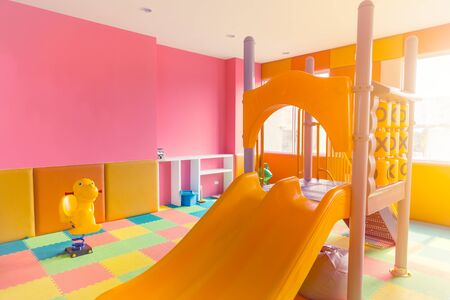 Indoor kids playground room for children play fun space in condominium.の写真素材