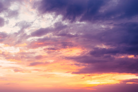 most beautiful twilight sunset sky nature background.