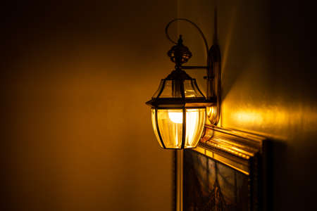elegant interior wall light for luxury home illuminated decorationの写真素材