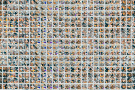 Seamless mosaic tile diamond glass luxury rich glamor wall pattern for 3D texture background.の写真素材
