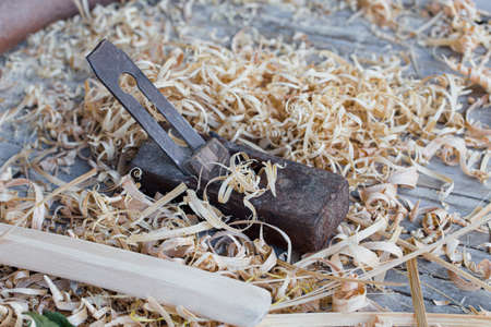 Carpenter Plane or Planer manual traditional style tool for Thai wood worker.の写真素材