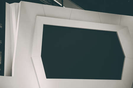 Large blank LED screen box Billboard in public place for advertising montageの写真素材