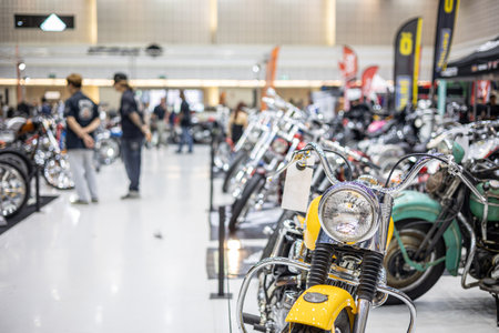 Harley Davidson Custom build Contest and Exhibition Chopper Motocycle bike show festival in Northen bike fest 2023. 20 May 2023,Chiang Mai, THAILAND.のeditorial素材