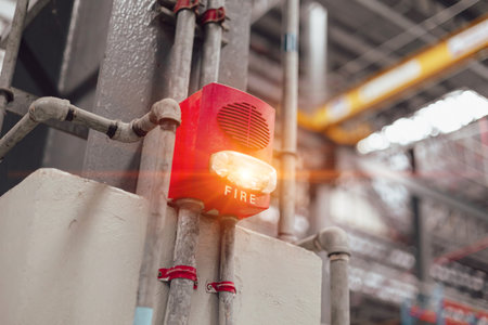 Fire Alarm Fire Detector with quick strobe light alert speaker wall mount for industrial building...