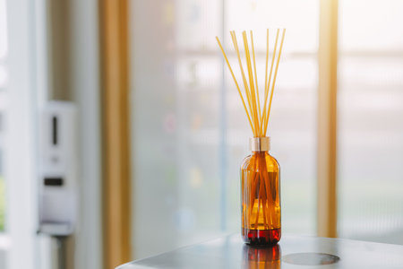 Reed diffuser home room natural scent aroma oil for relaxationの写真素材