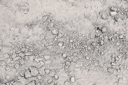 Fine micro dust on the ground from concrete cement danger for worker lung disease .の写真素材