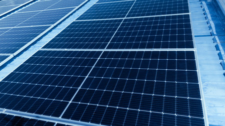 Solar cell or Solar Panel Modern technology for energy revolution, Alternative power source to saving environment, Photovoltaic module.の写真素材
