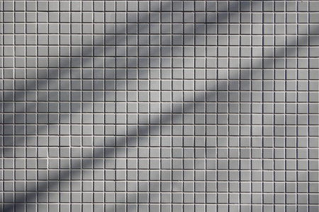 White square tiles sun shade and shadow texture pattern modern building japan style metro background