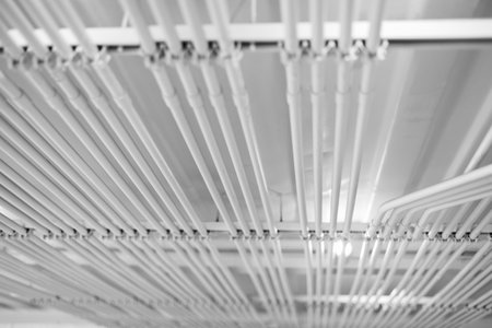 IMC Intermediate Metallic Conduit curving and angular bending, Electricity cable installation at...