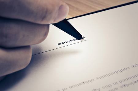 Contract documents: Business conceptの写真素材