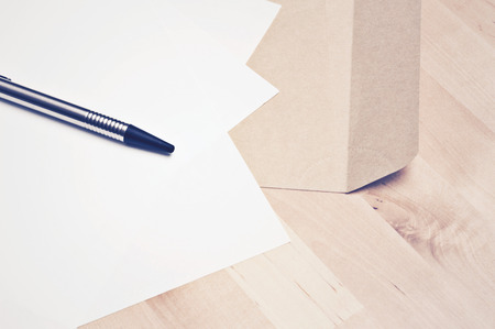 Document envelope and pen : Business conceptの写真素材