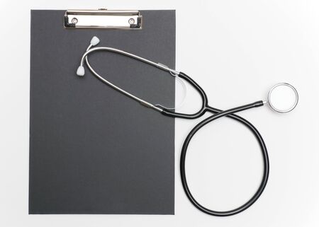 Medical concept: Stethoscope backgroundの写真素材