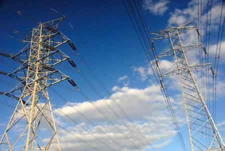 high voltage electric transmission tower