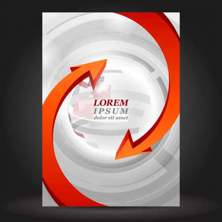 Vector brochure template design with arrows のイラスト素材