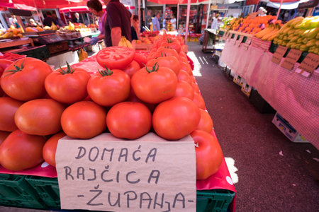 Local market view, Zagreb, Croatiaのeditorial素材