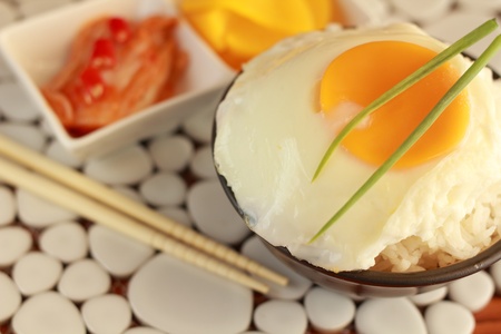 Kimchi and eggの写真素材