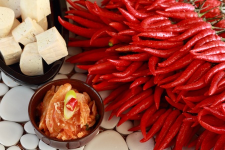   Kimchi  chili and tofu の写真素材