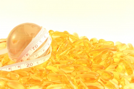Cod liver oil and worldの写真素材