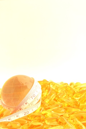 Cod liver oil and worldの写真素材