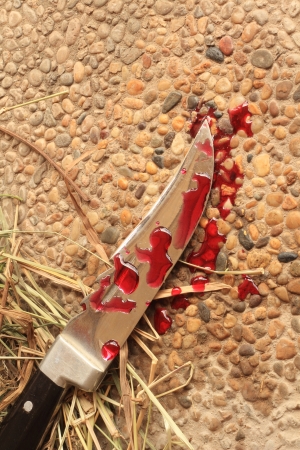 Knife blood in halloweenの写真素材