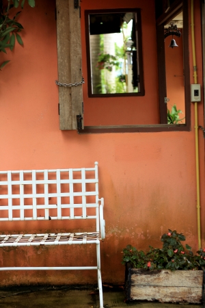 Chair in the garden のeditorial素材