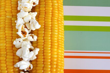 Popcorn and sweetcornの写真素材