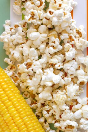 Popcorn and sweetcornの写真素材