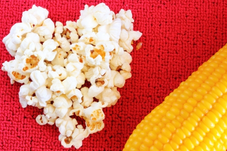 Heart popcornの写真素材